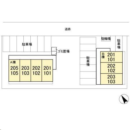 【カーサリヴェール杢師Ｂの駐車場】