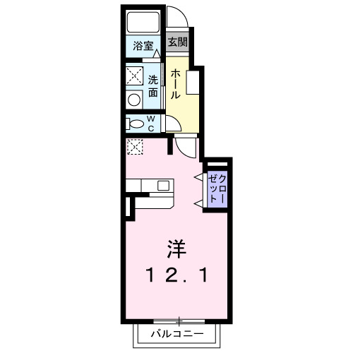 リッシュ　フォンテ－ヌIの間取り