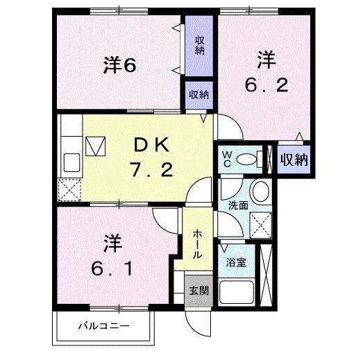 リヴインフォレストＡの間取り