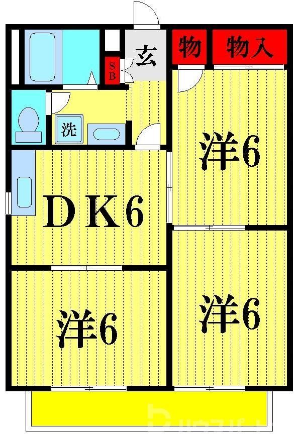 松戸市六高台のマンションの間取り