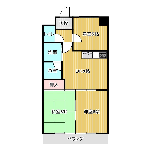 名古屋市天白区植田南のマンションの間取り