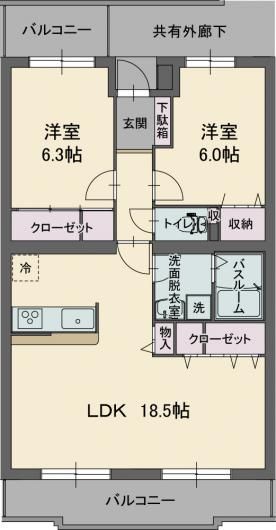 グリーングラスＳの間取り