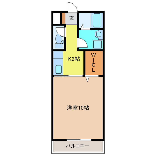 松阪市小舟江町のアパートの間取り