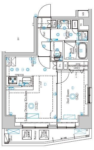 足立区関原のマンションの間取り