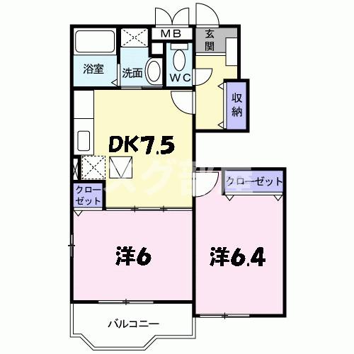 ベルフィオ－レＳ２　Ａ棟の間取り