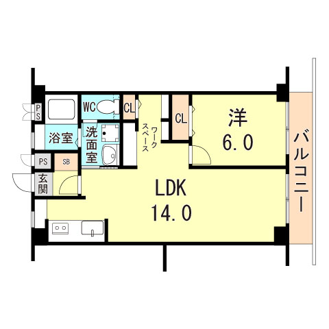 明石市小久保のマンションの間取り