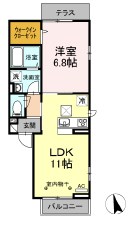 北区堀船のアパートの間取り