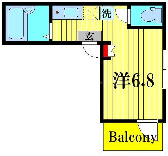 墨田区墨田のアパートの間取り