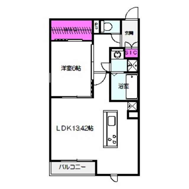 大阪市旭区森小路のアパートの間取り