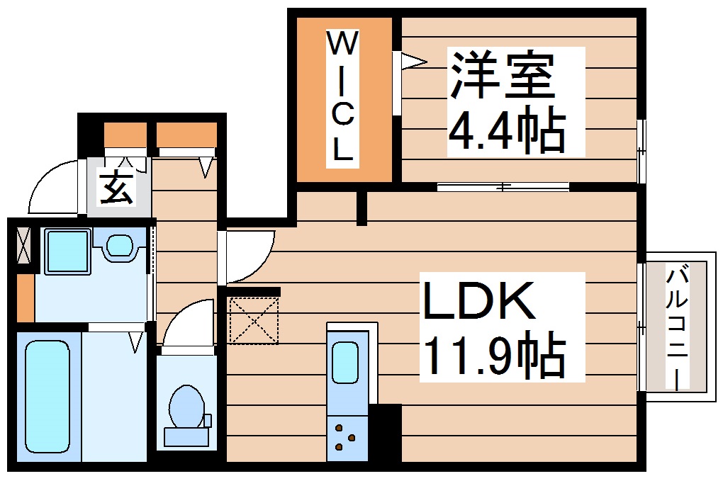 D-roomかすみ町　Aの間取り