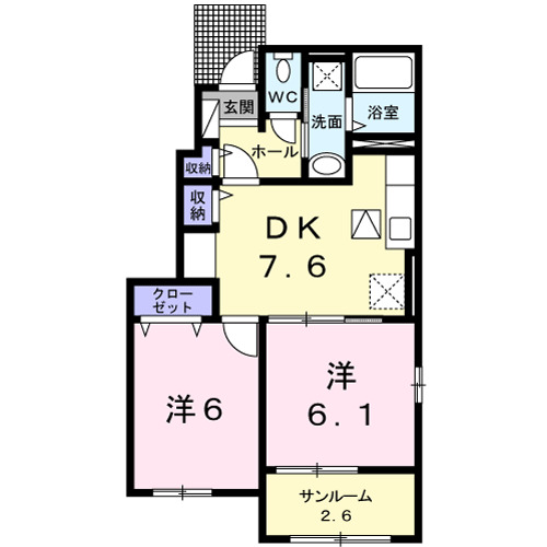 ボヌール　シャトレー　Iの間取り