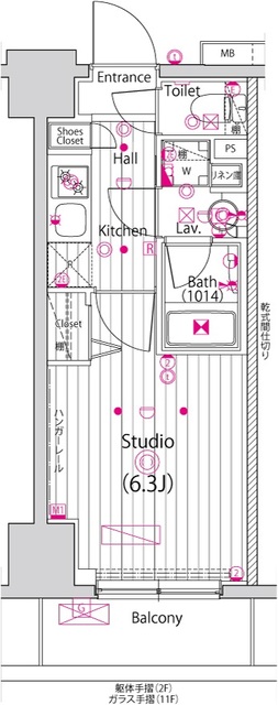 ガーラ・グランディ横濱関内の間取り