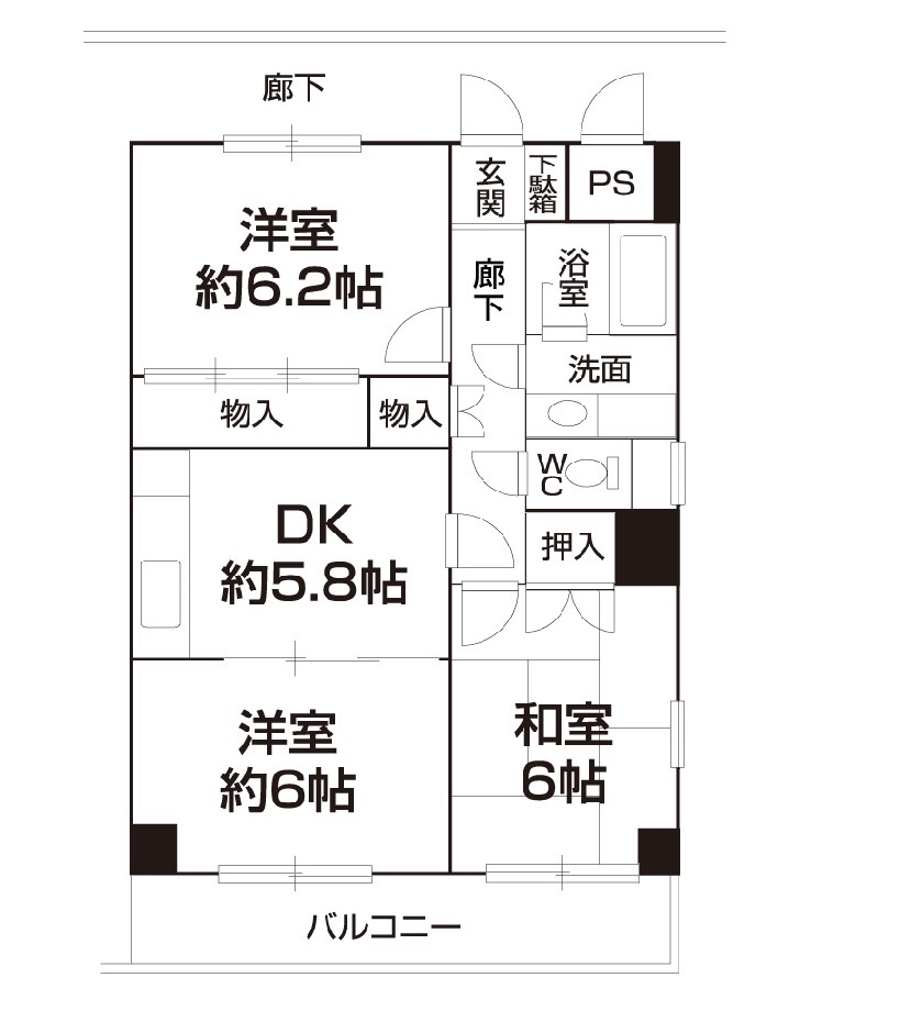 ノースリバー奥ノ防の間取り