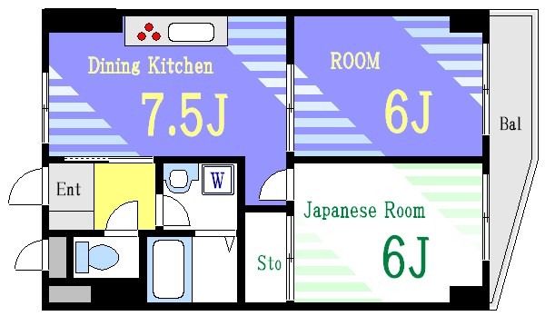 江戸川区松江のマンションの間取り