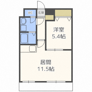 札幌市白石区南郷通のマンションの間取り