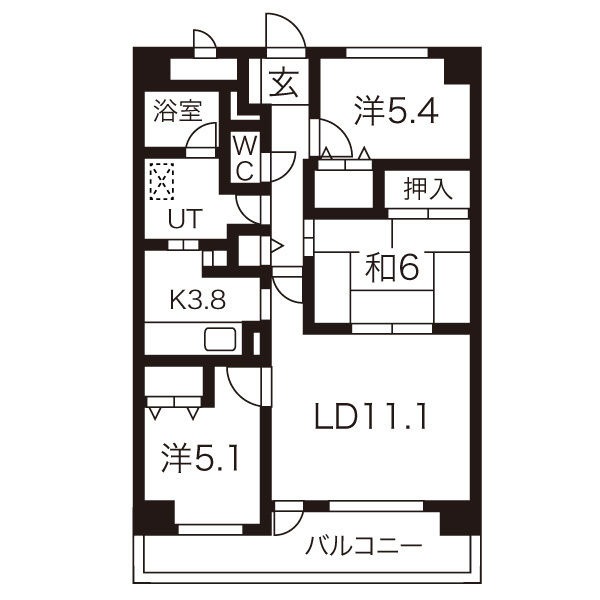 パークノヴァ北円山の間取り