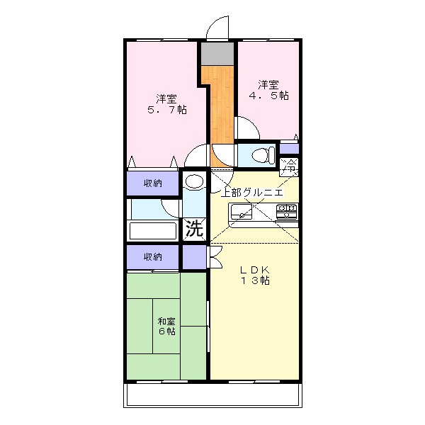 レクセルマンション草加第２の間取り