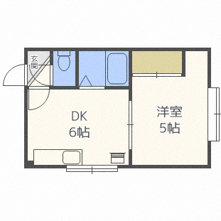 札幌市東区北十九条東のアパートの間取り