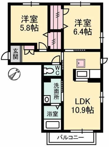 シャーメゾン上郷の間取り