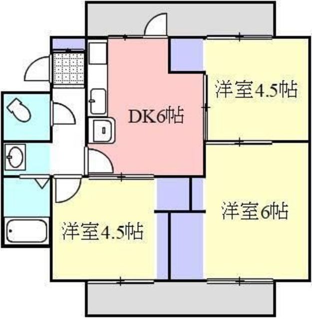 高松市元山町のマンションの間取り