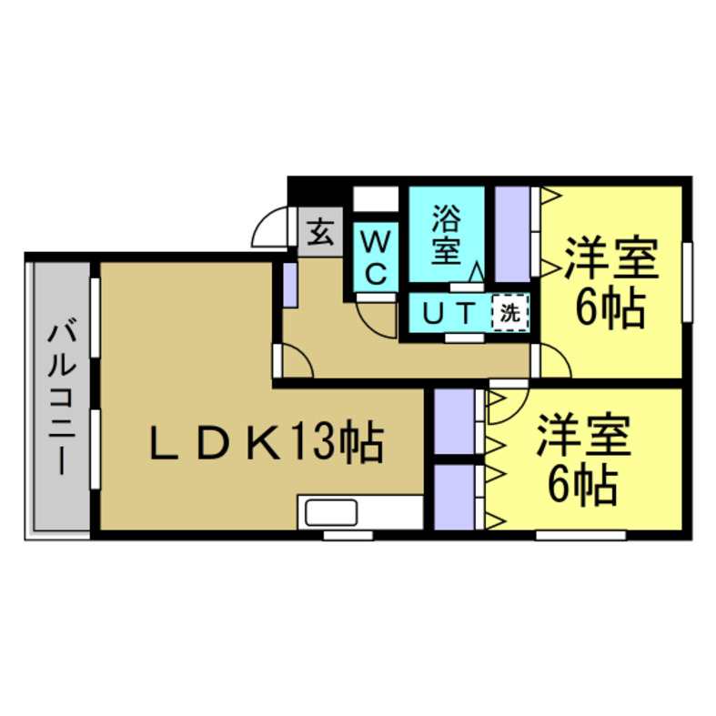 コート半田東Ａ棟の間取り