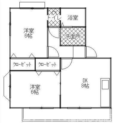 糟屋郡粕屋町内橋東のマンションの間取り