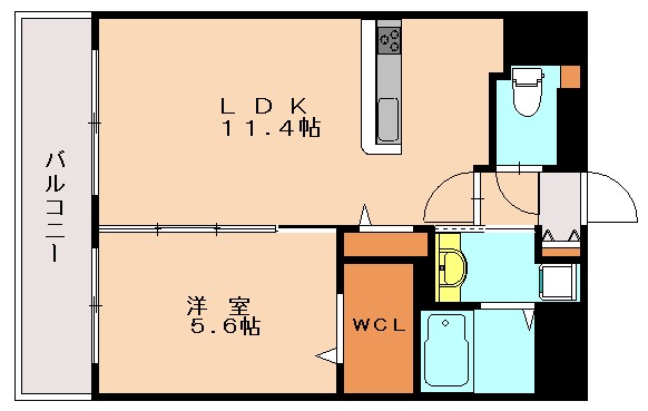 北九州市八幡西区三ケ森のマンションの間取り