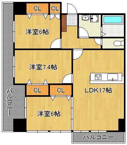 【スカイタワー太賀の間取り】