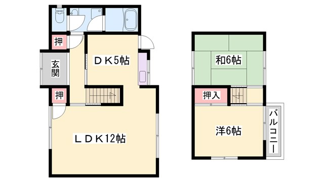 米田町平津戸建の間取り