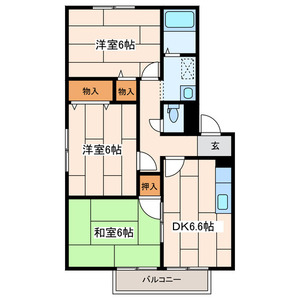 大和市下鶴間のアパートの間取り