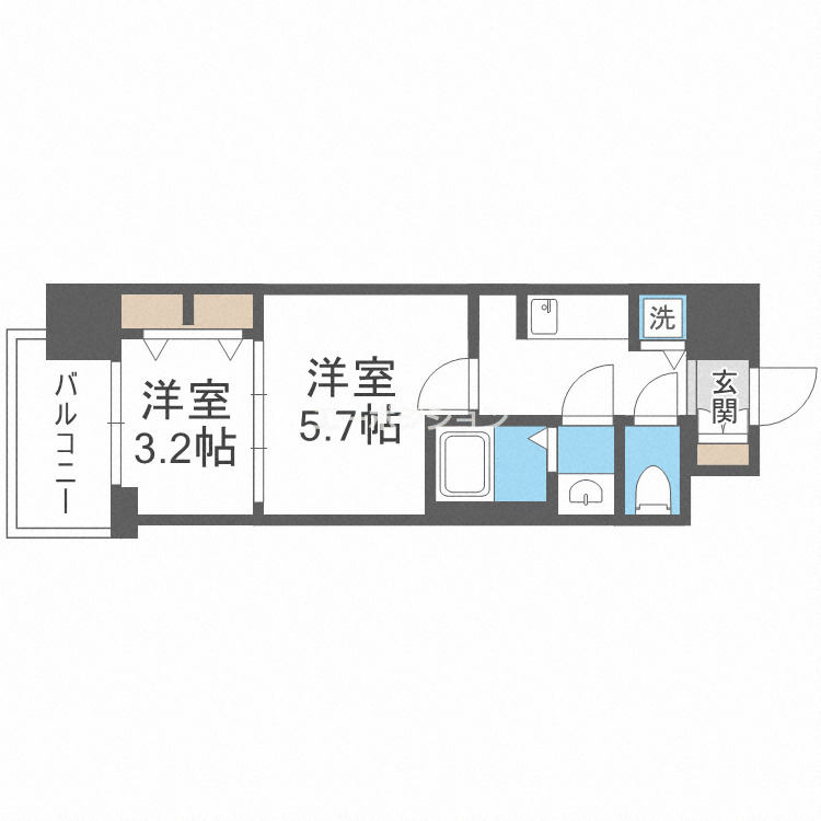 S-RESIDENCE日本橋Qualieの間取り