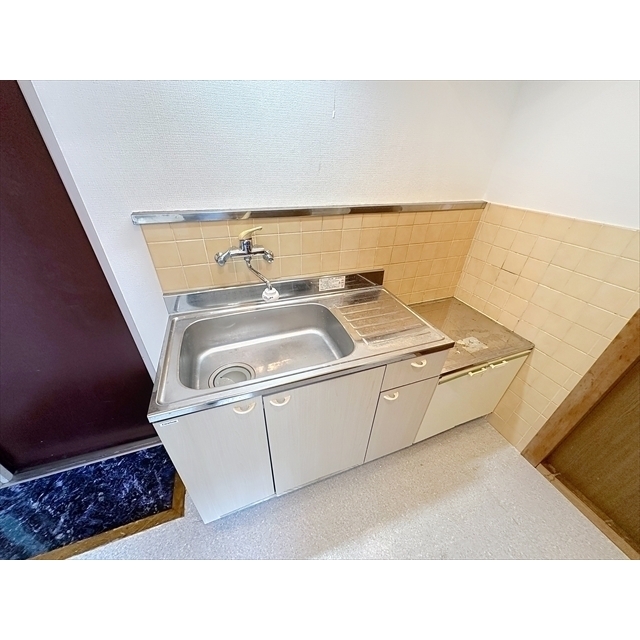 キッチン　操作性の良いシングルレバーのキッチン