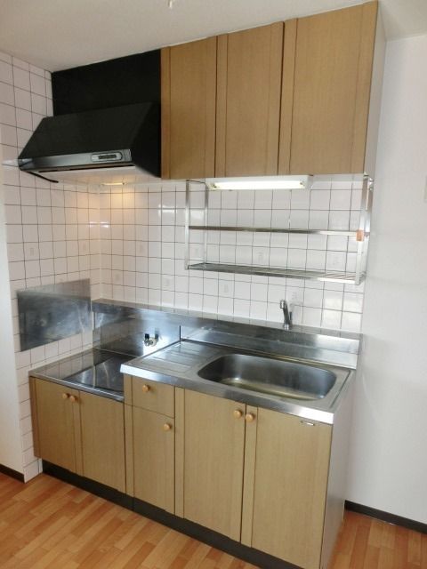 キッチン　２口ガスコンロ設置可能