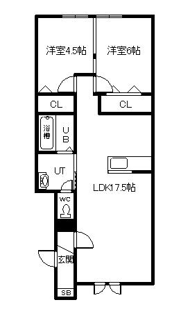 Eukote higashikawaの間取り