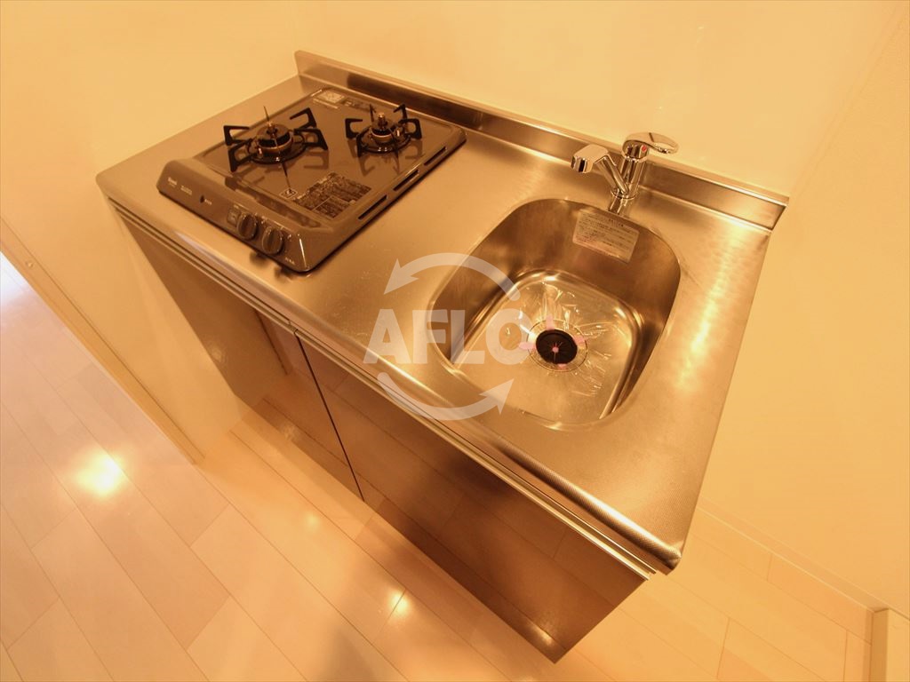 キッチン　Luxe天王寺　2口ガス・システムキッチン