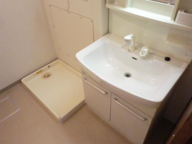 洗面設備　洗濯パンつきです。