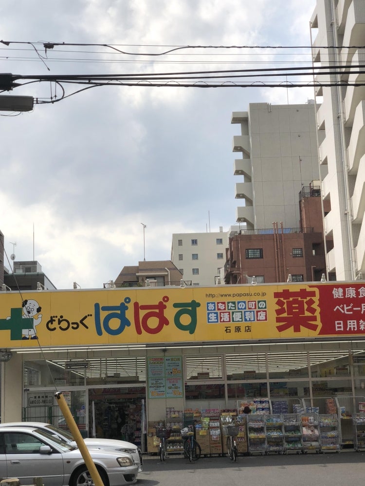 ドラックストア　どらっぐぱぱす石原店（ドラッグストア）まで398m