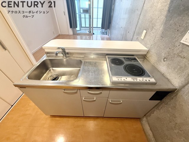 キッチン　2口IHコンロ付きのカウンターキッチン☆