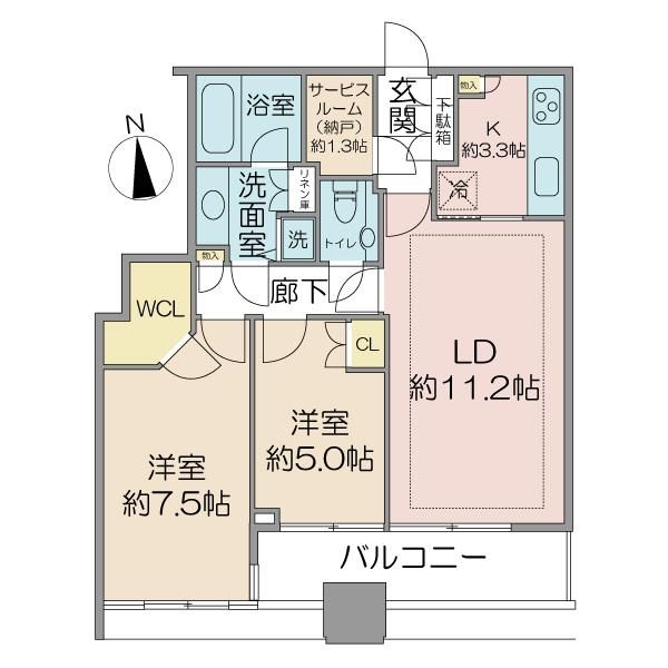 都営三田線 三田駅 徒歩3分 25階建 築26年の間取り写真