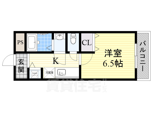 近鉄大阪線 長瀬駅 徒歩6分 3階建 築23年の間取り写真