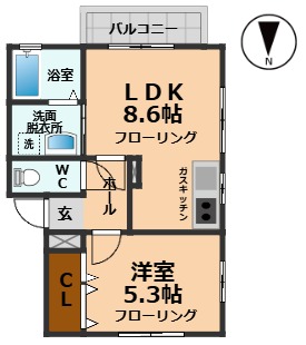 京王井の頭線 永福町駅 徒歩3分 2階建 築31年の間取り写真