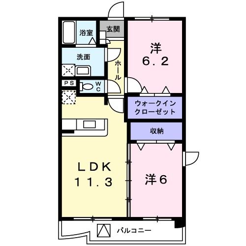 エストレーノ見川100の間取り写真