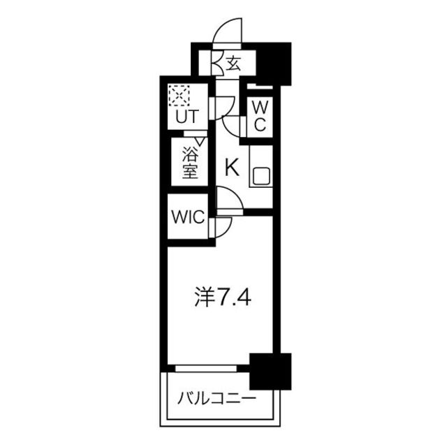 地下鉄海岸線 中央市場前駅 徒歩5分 11階建 築6年の間取り写真