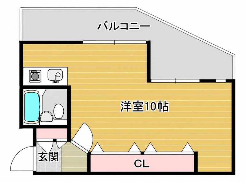 阪神本線 姫島駅 徒歩5分 3階建 築40年の間取り写真