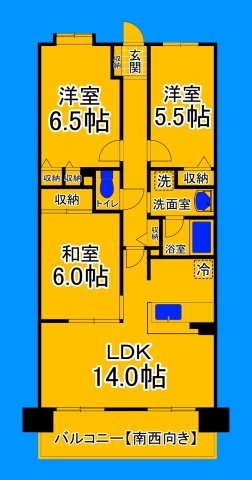 南海本線 堺駅 徒歩14分 15階建 築29年の間取り写真