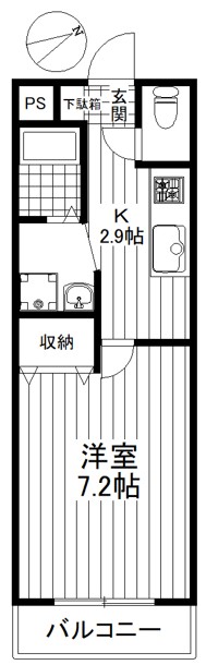 ベルメゾン翔の間取り写真