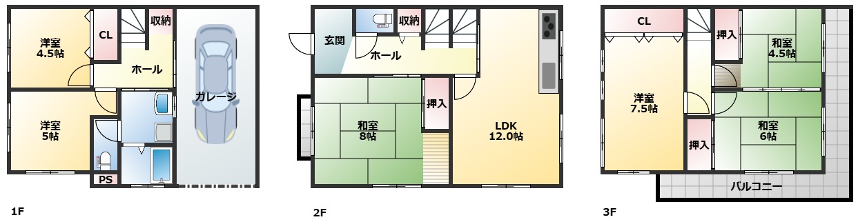 南久宝寺2丁目戸建の間取り写真