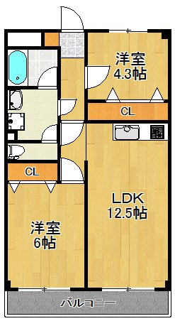 【横浜市港北区箕輪町のマンションの間取り】