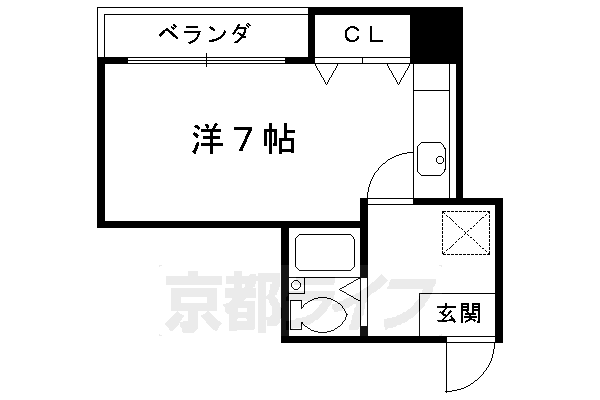 【京都市南区吉祥院九条町のマンションの間取り】