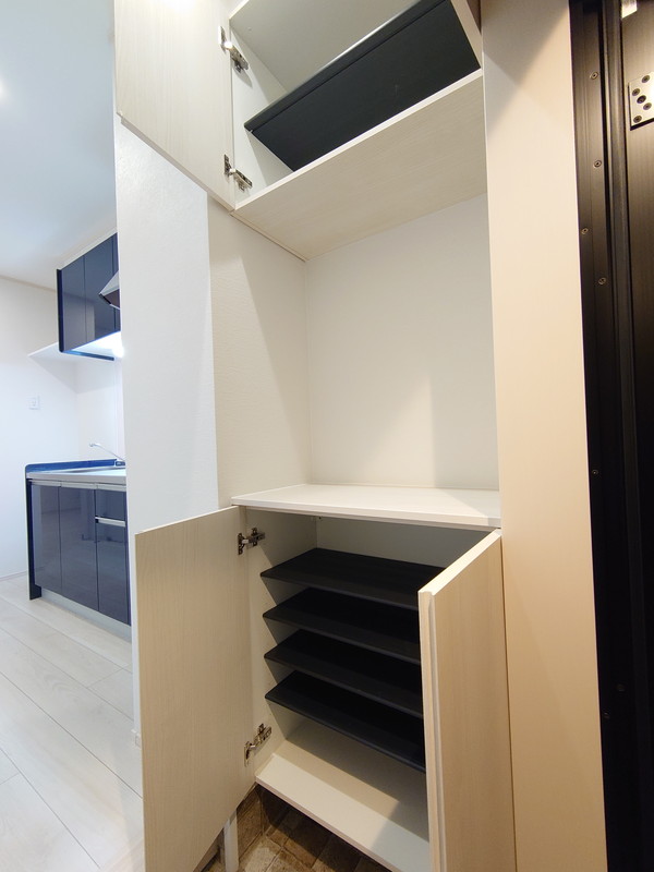 玄関　上下にシューズボックス付き